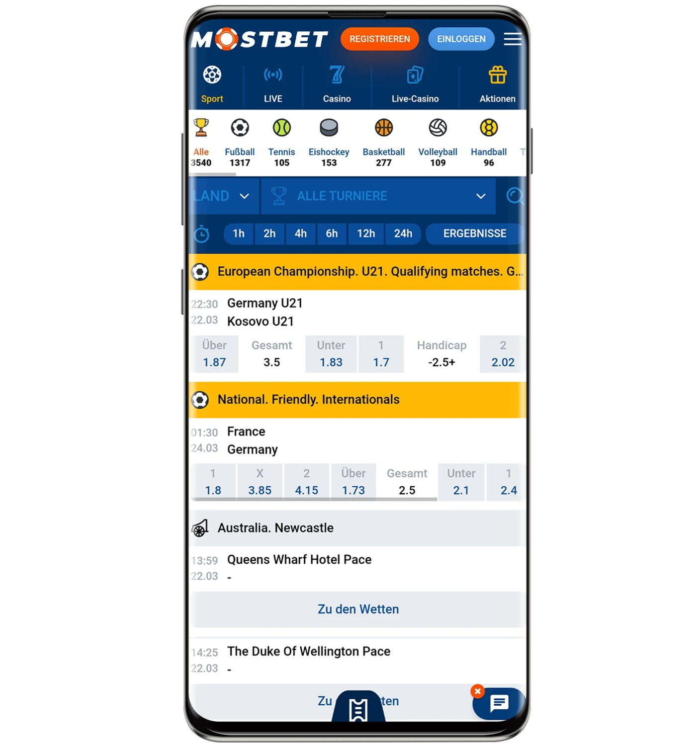 Sportwetten Mostbet DE