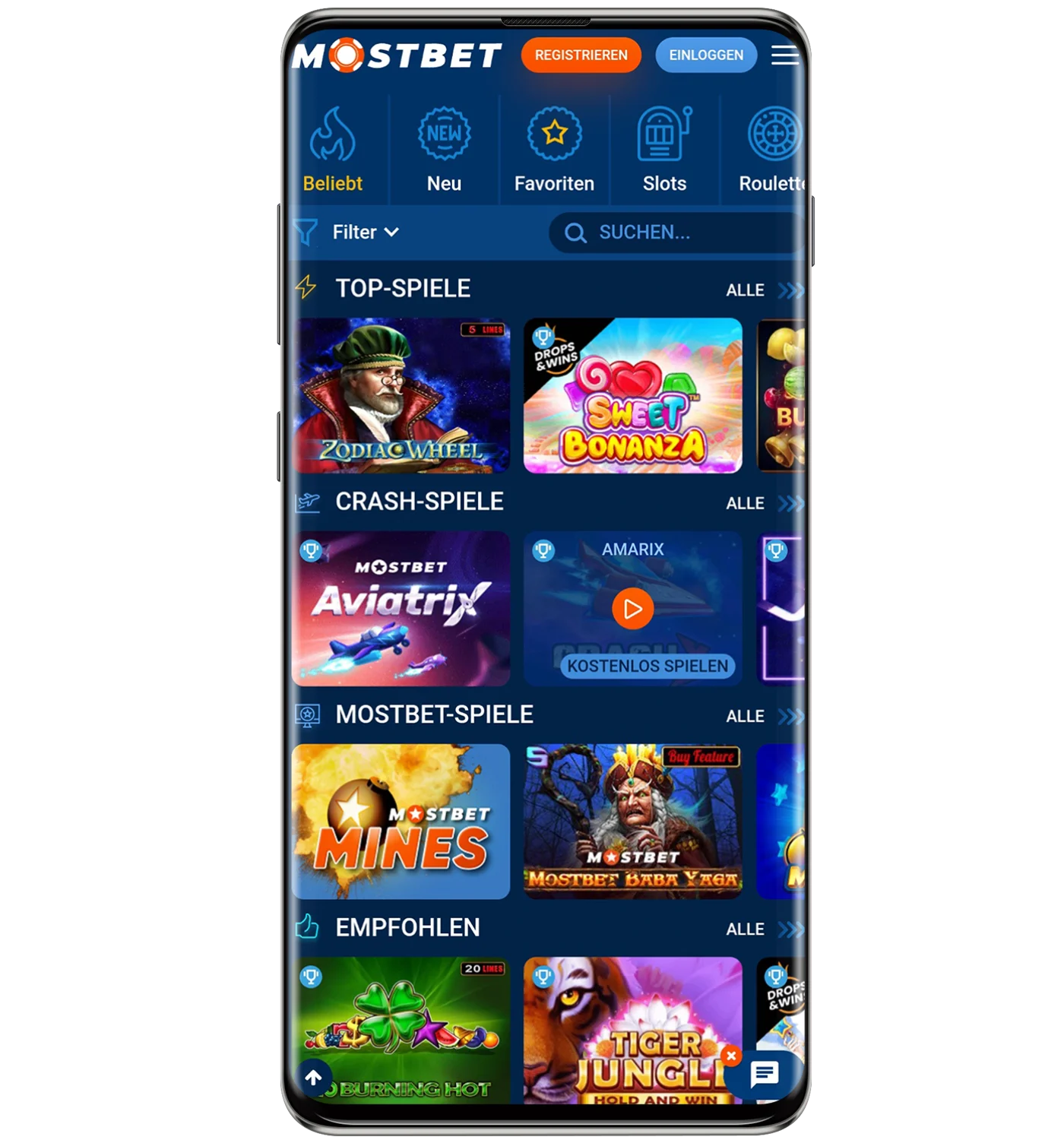 Casino auf Mostbet DE