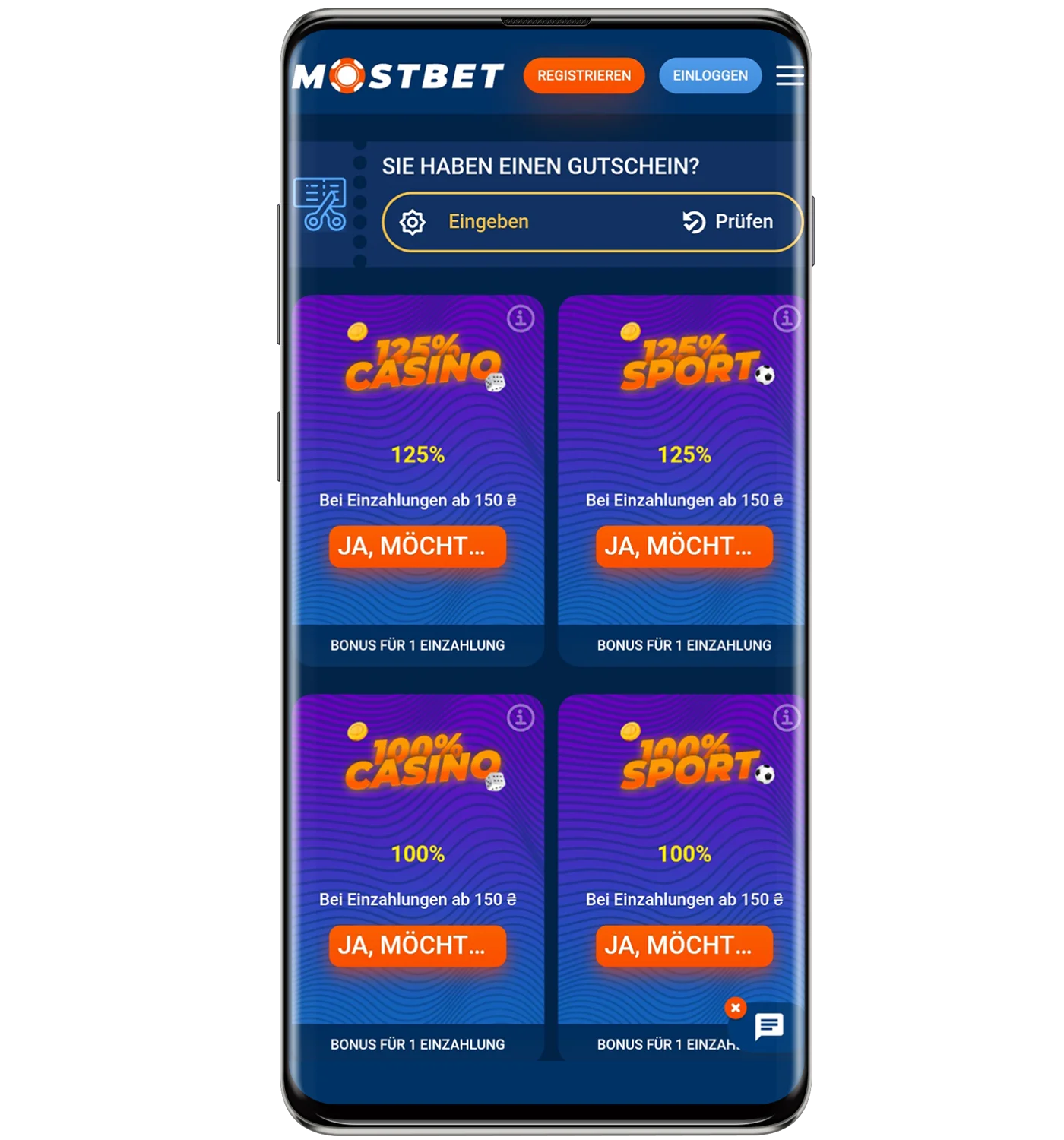 Boni auf Mostbet DE